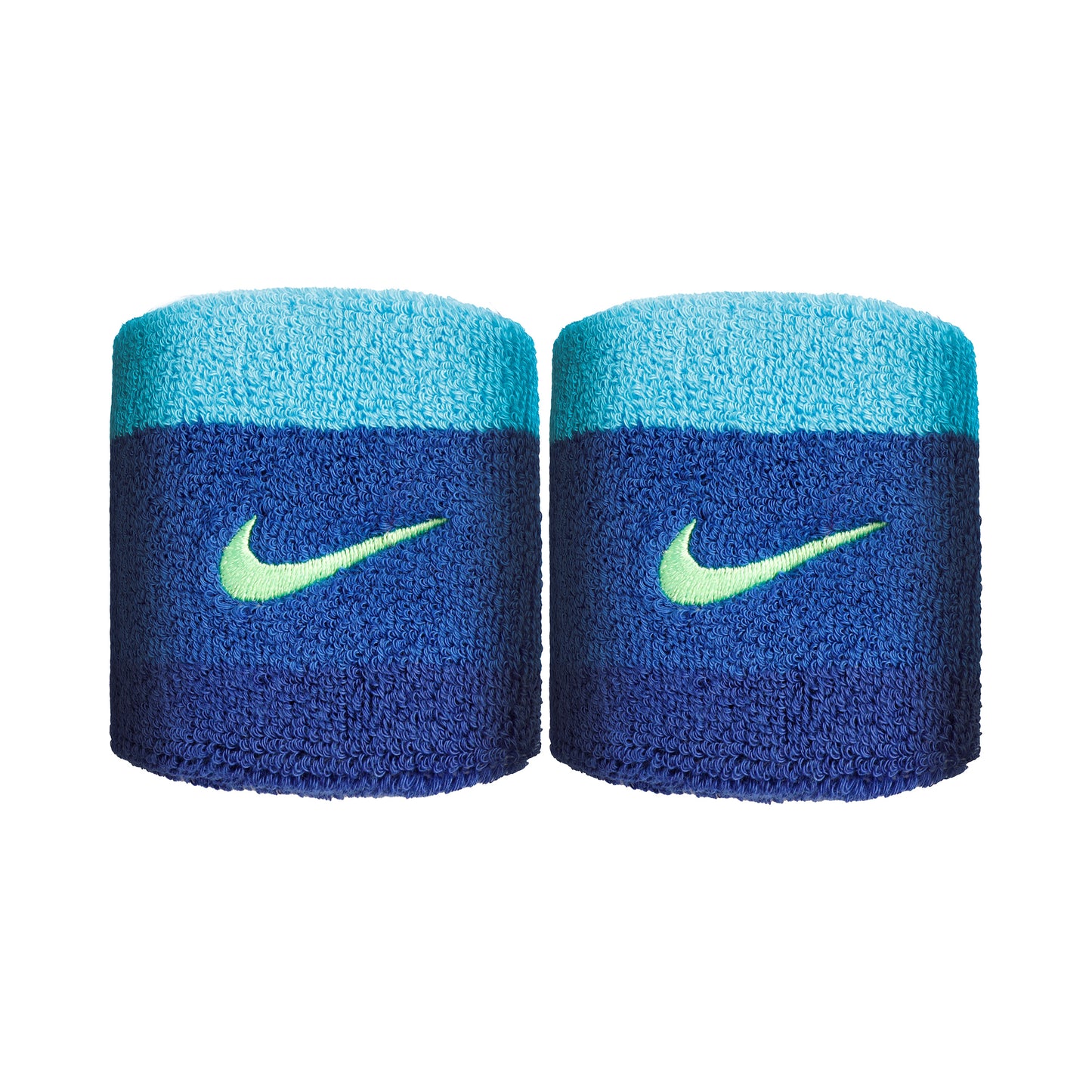 Nike Swoosh Schweißband 2er Pack kurz - blau, grün Nike Swoosh Schweißband 2er Pack kurz - blau, grün