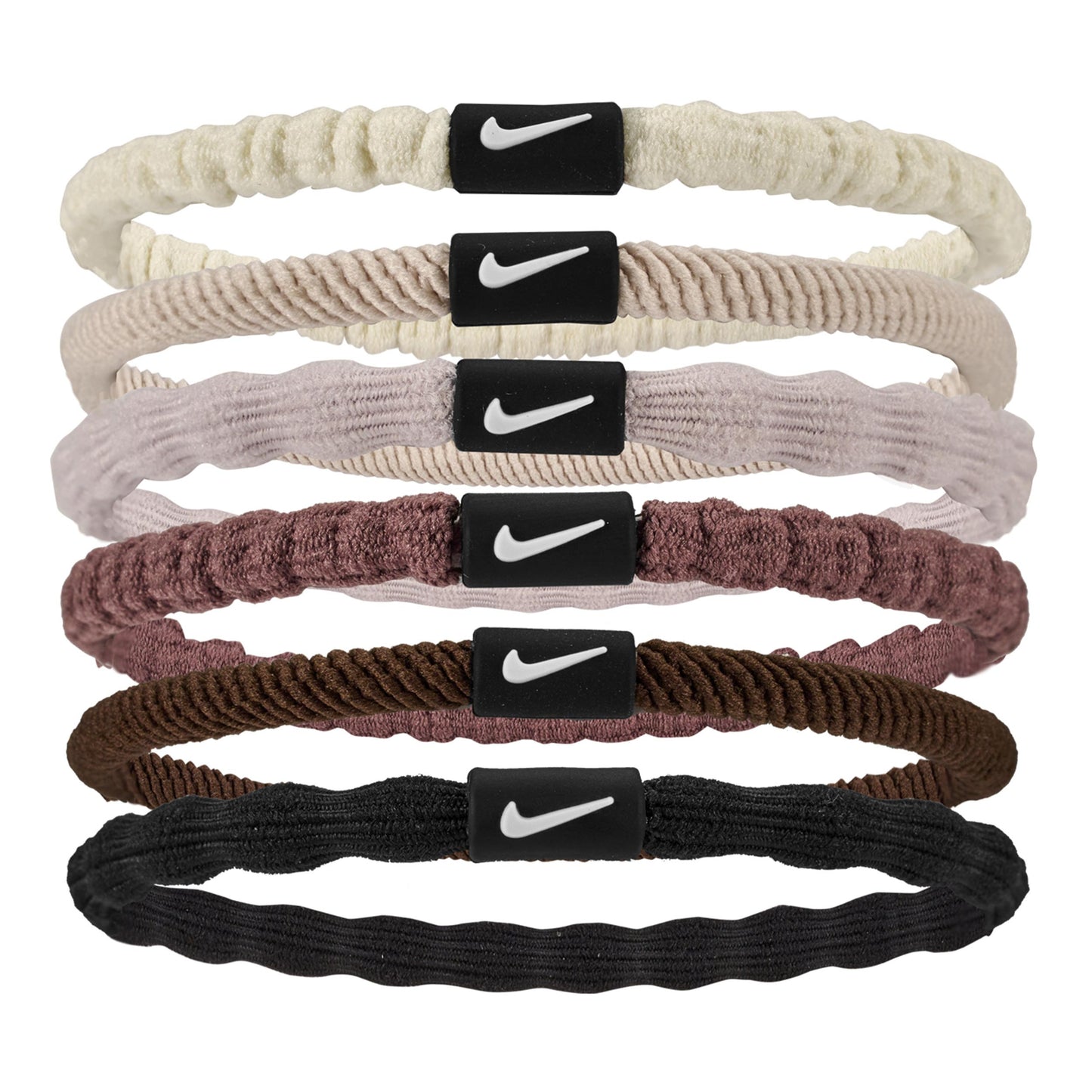 Nike Flex Hair Tie Haarband 6er Pack Unisex - creme, schwarz Nike Flex Hair Tie Haarband 6er Pack Unisex - creme, schwarz