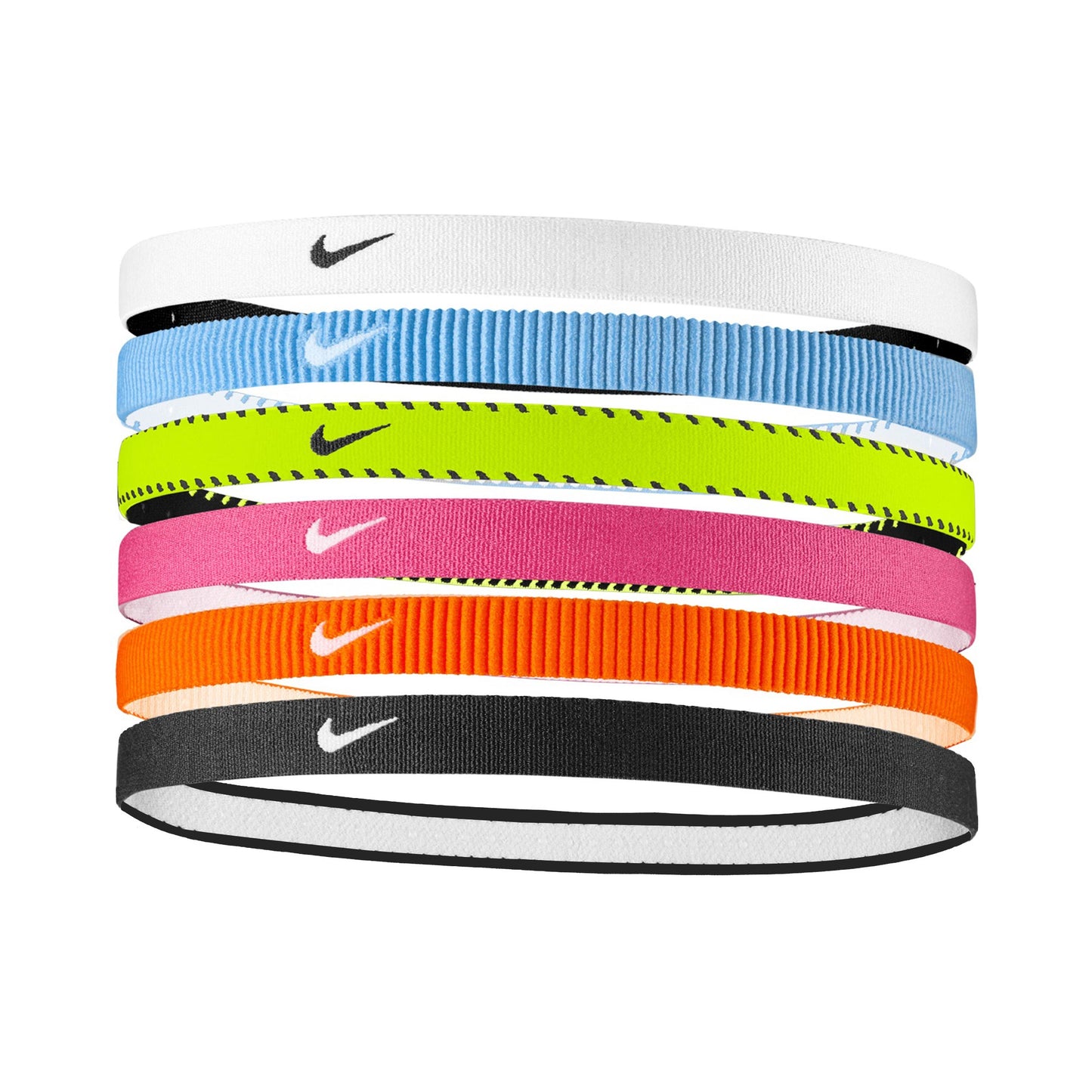Nike Nike Flex Classic Haarband 6er Pack Unisex - pink, weiß Nike Nike Flex Classic Haarband 6er Pack Unisex - pink, weiß