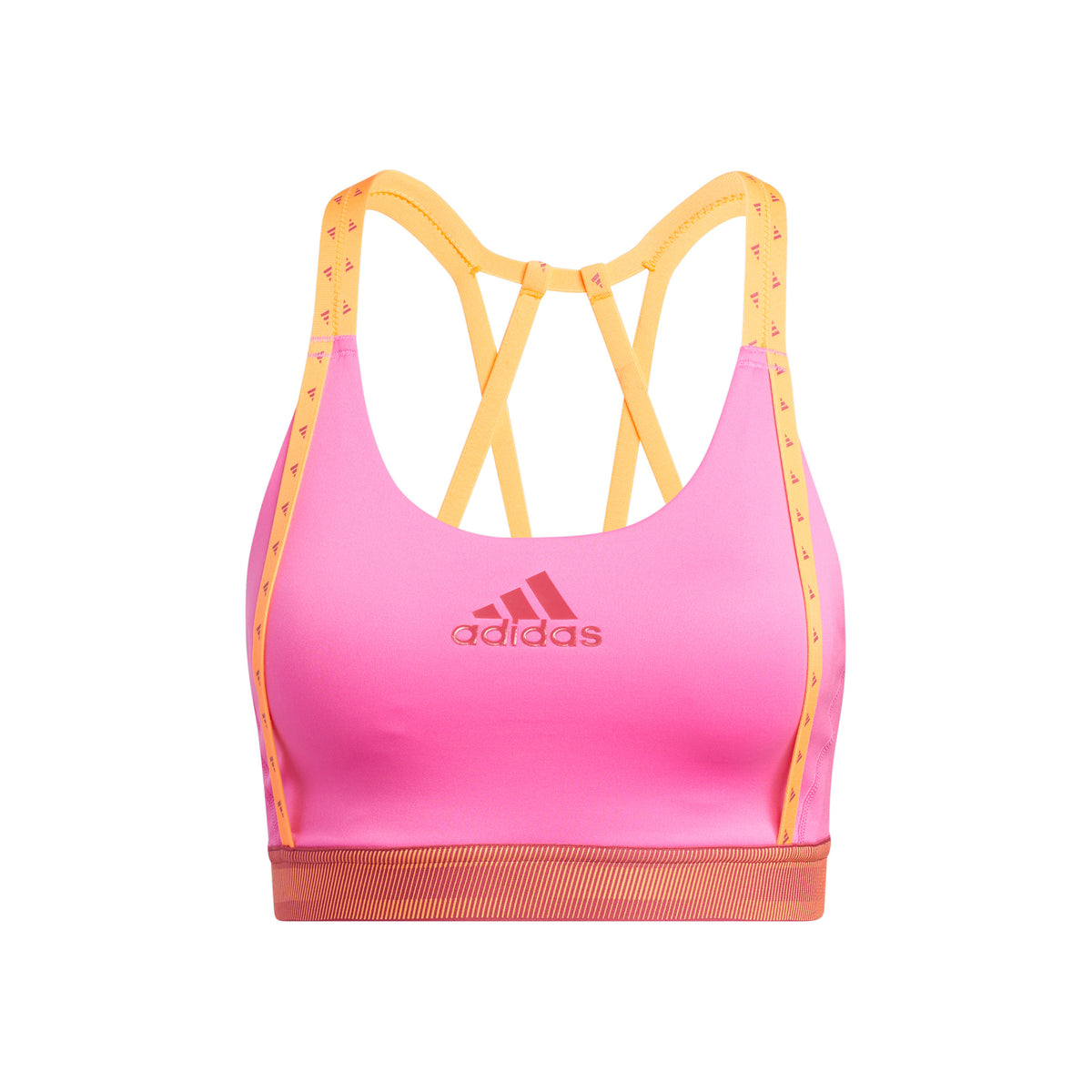 adidas Don´t Rest Branded Sport-BH Damen - neonpink, gelb adidas Don´t Rest Branded Sport-BH Damen - neonpink, gelb