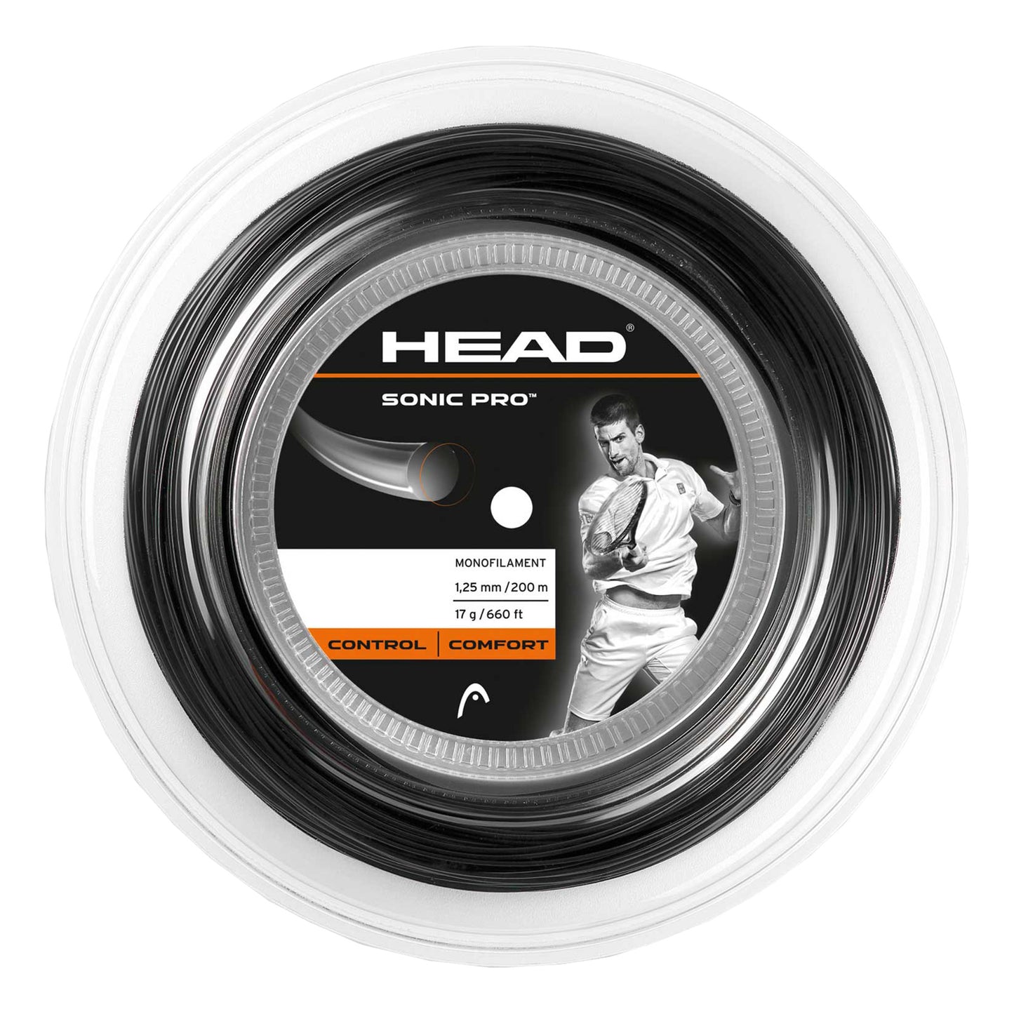 HEAD Sonic Pro Saitenrolle 200m-Schwarz HEAD Sonic Pro Saitenrolle 200m-Schwarz