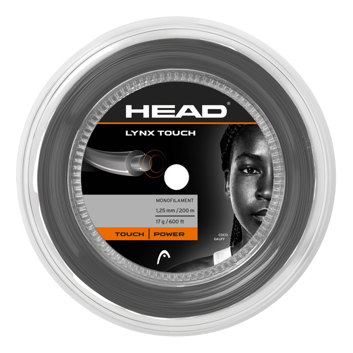 HEAD Lynx Touch Saitenrolle 200m-Grau HEAD Lynx Touch Saitenrolle 200m-Grau