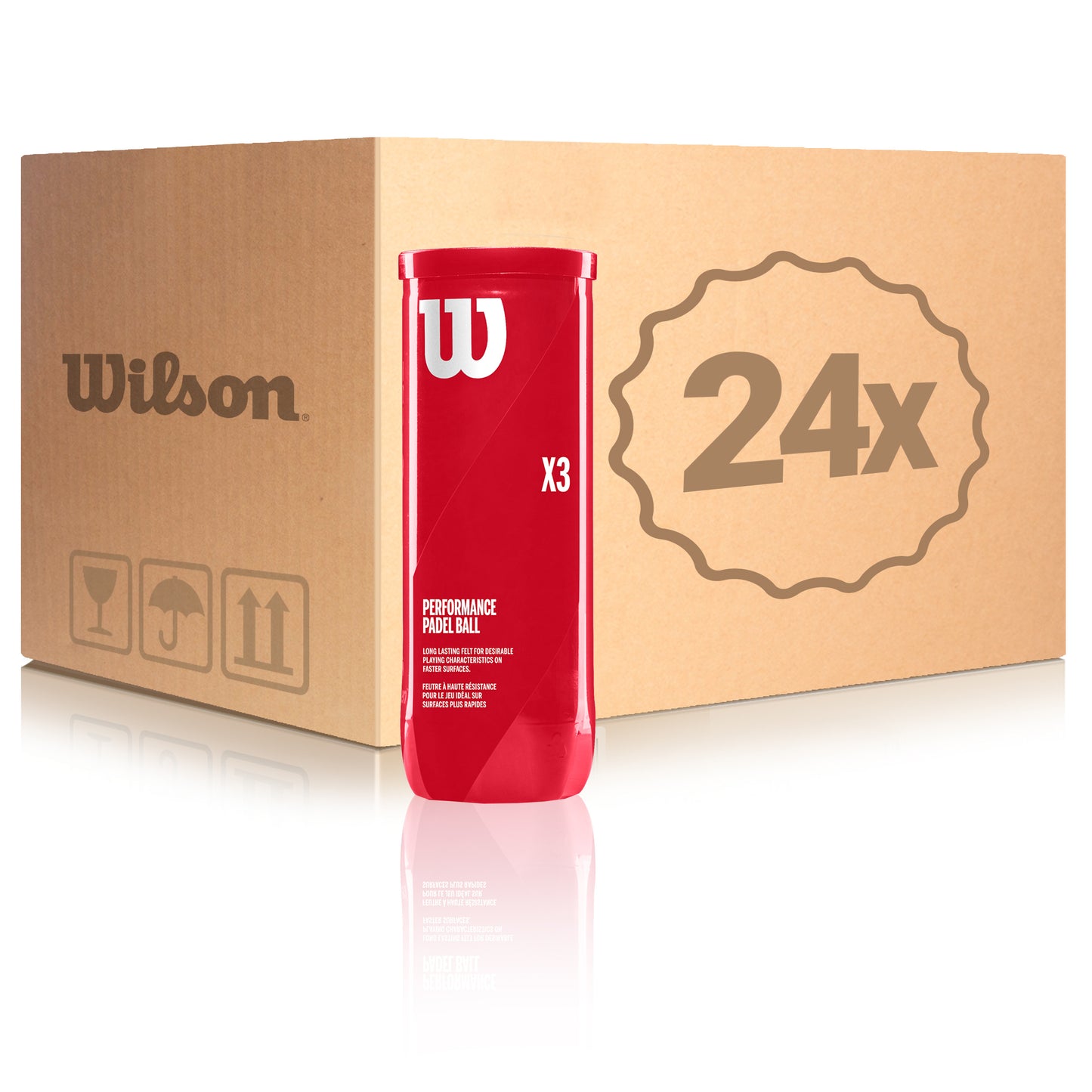 Wilson 24x 3er Dose Padel X3 Ball im Karton Wilson 24x 3er Dose Padel X3 Ball im Karton