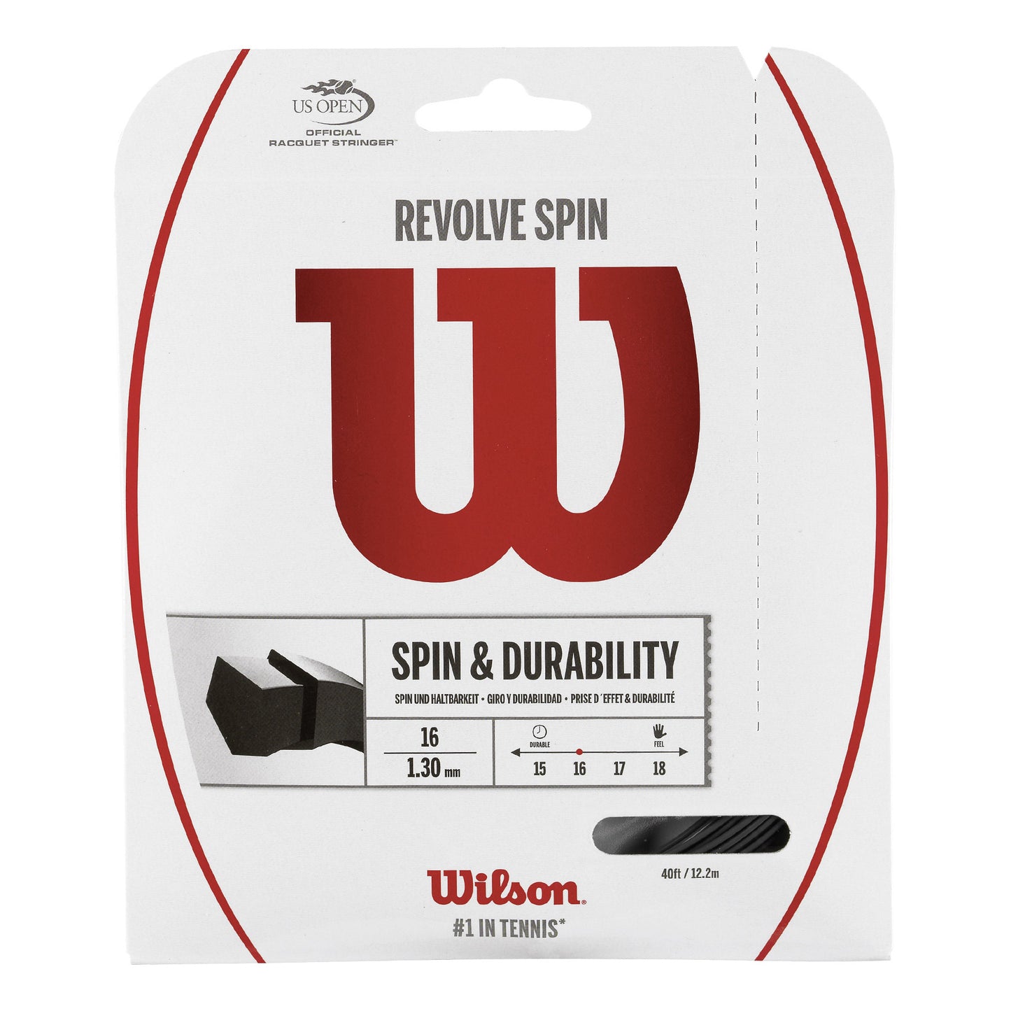 Wilson Revolve Spin Saitenset 12,2m-Schwarz Wilson Revolve Spin Saitenset 12,2m-Schwarz