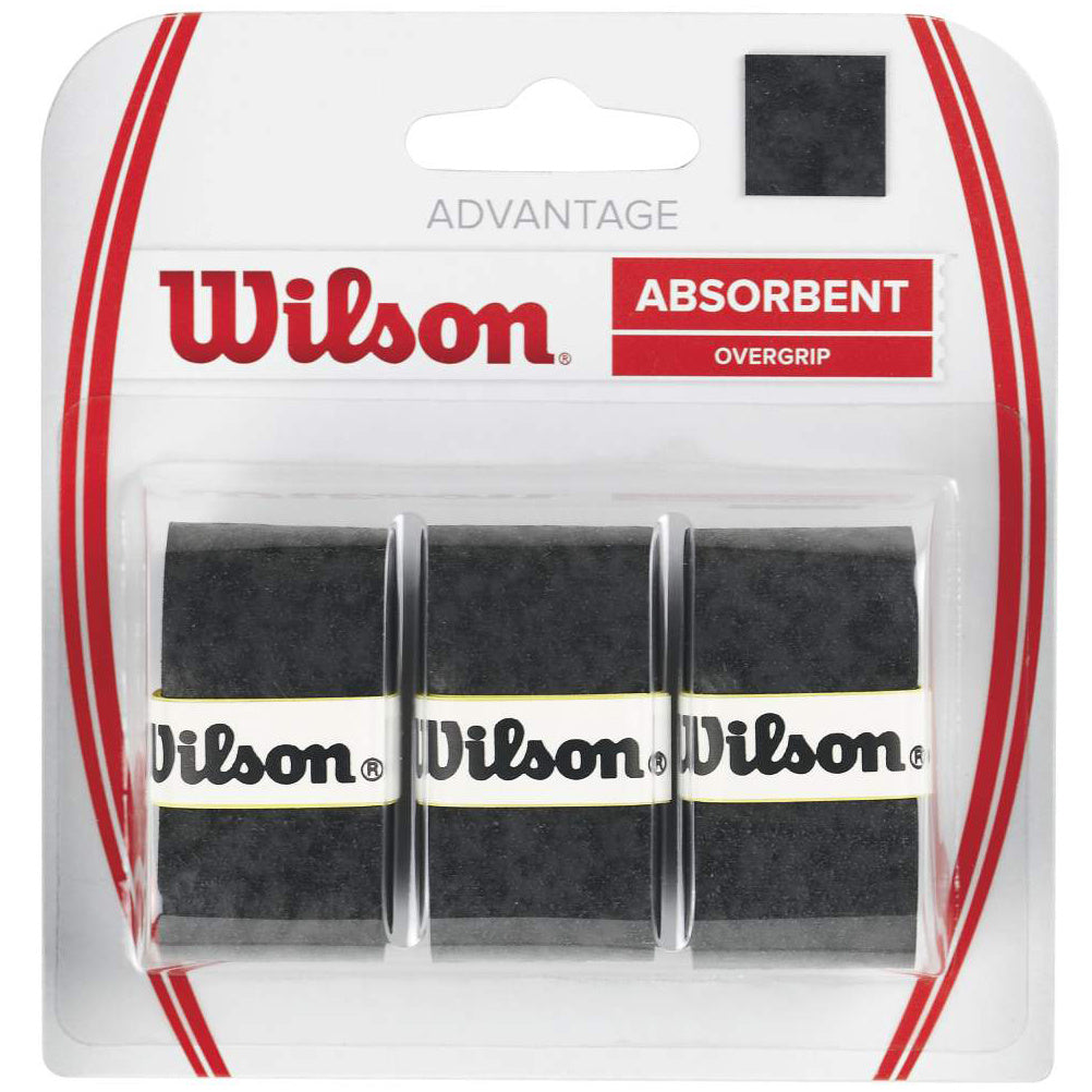 Wilson Advantage Overgrip 3er Pack-Schwarz Wilson Advantage Overgrip 3er Pack-Schwarz