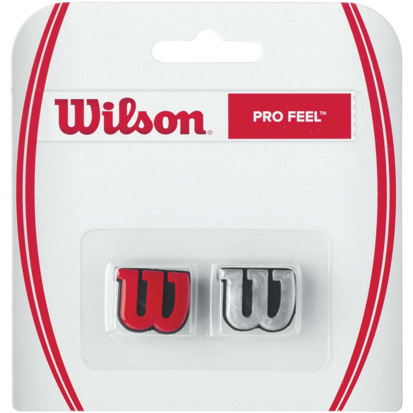 Wilson Pro Feel Dämpfer 2er Pack-Silber,Rot Wilson Pro Feel Dämpfer 2er Pack-Silber,Rot
