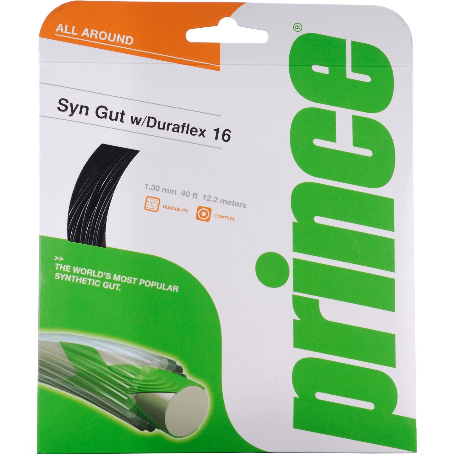 Prince Synthetic Gut Duraflex Saitenset 12,2m-Schwarz Prince Synthetic Gut Duraflex Saitenset 12,2m-Schwarz