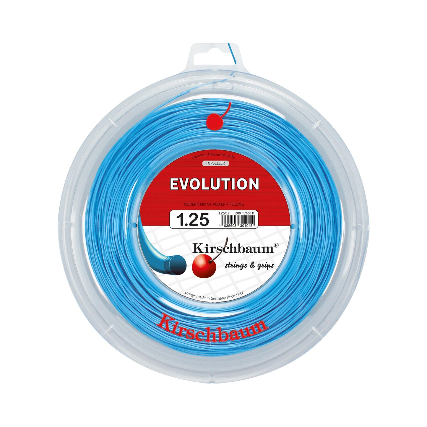 Kirschbaum Pro Line Evolution Saitenrolle 200m-Blau Kirschbaum Pro Line Evolution Saitenrolle 200m-Blau