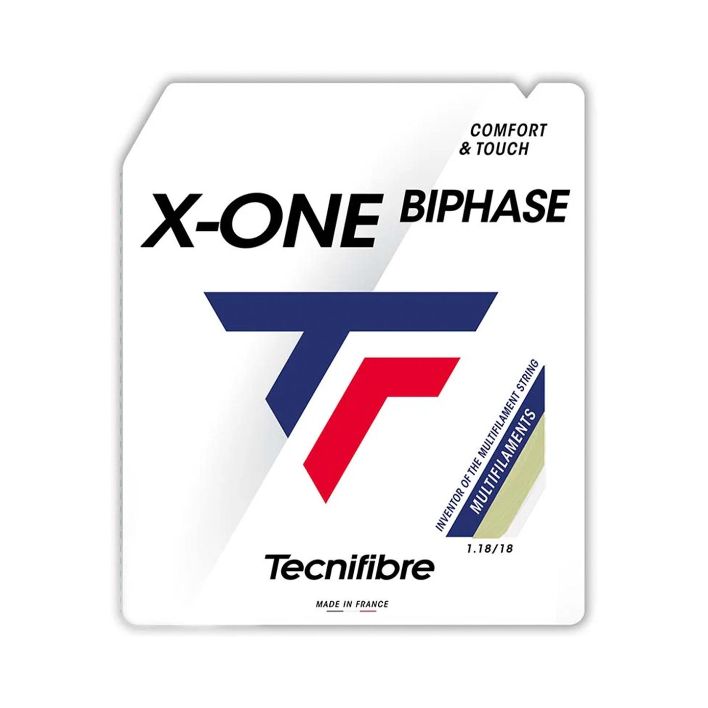 Tecnifibre X-One Biphase 12m Saitenset-Nude Tecnifibre X-One Biphase 12m Saitenset-Nude