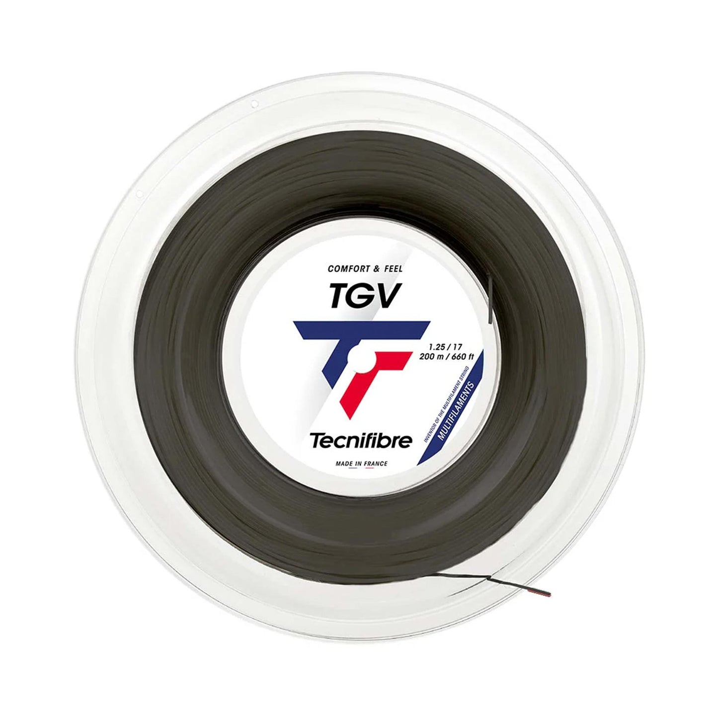 Tecnifibre TGV 200m Saitenrolle-Schwarz Tecnifibre TGV 200m Saitenrolle-Schwarz
