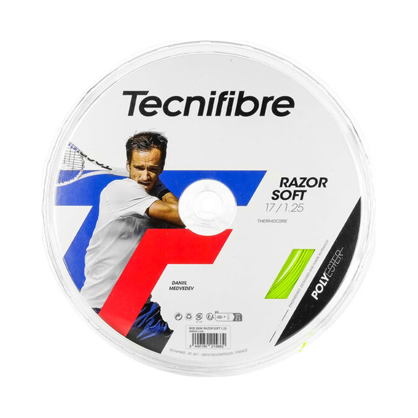 Tecnifibre Razor Soft 200m Saitenrolle-Limette Tecnifibre Razor Soft 200m Saitenrolle-Limette