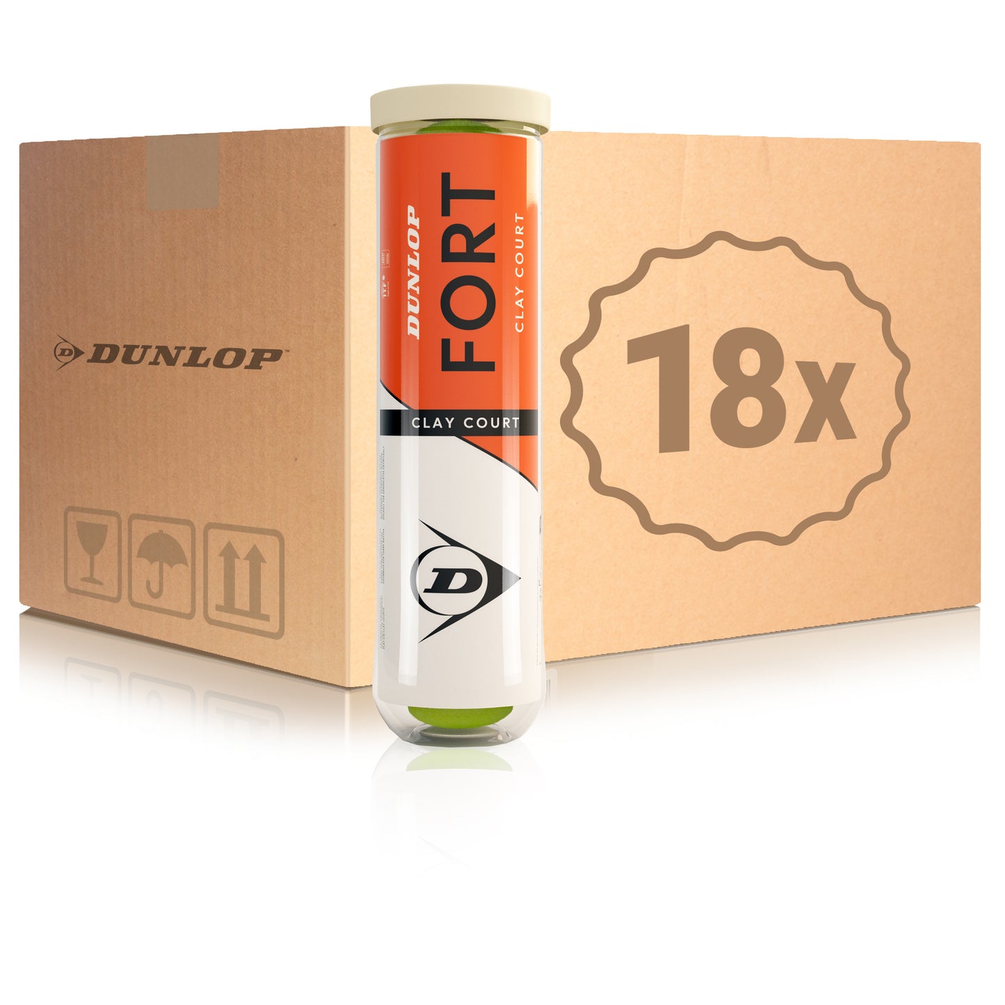 Dunlop 18x 4er Dose Fort Clay Court Dunlop 18x 4er Dose Fort Clay Court