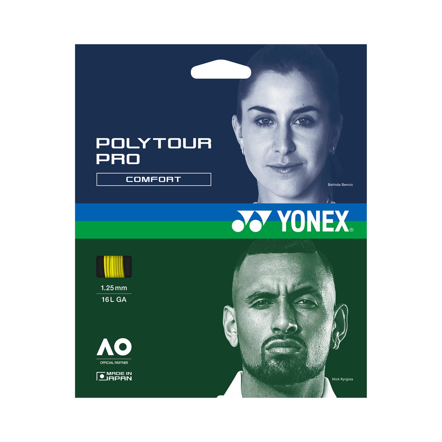 Yonex Pro Poly Tour Pro Saitenset 12m-Gelb Yonex Pro Poly Tour Pro Saitenset 12m-Gelb