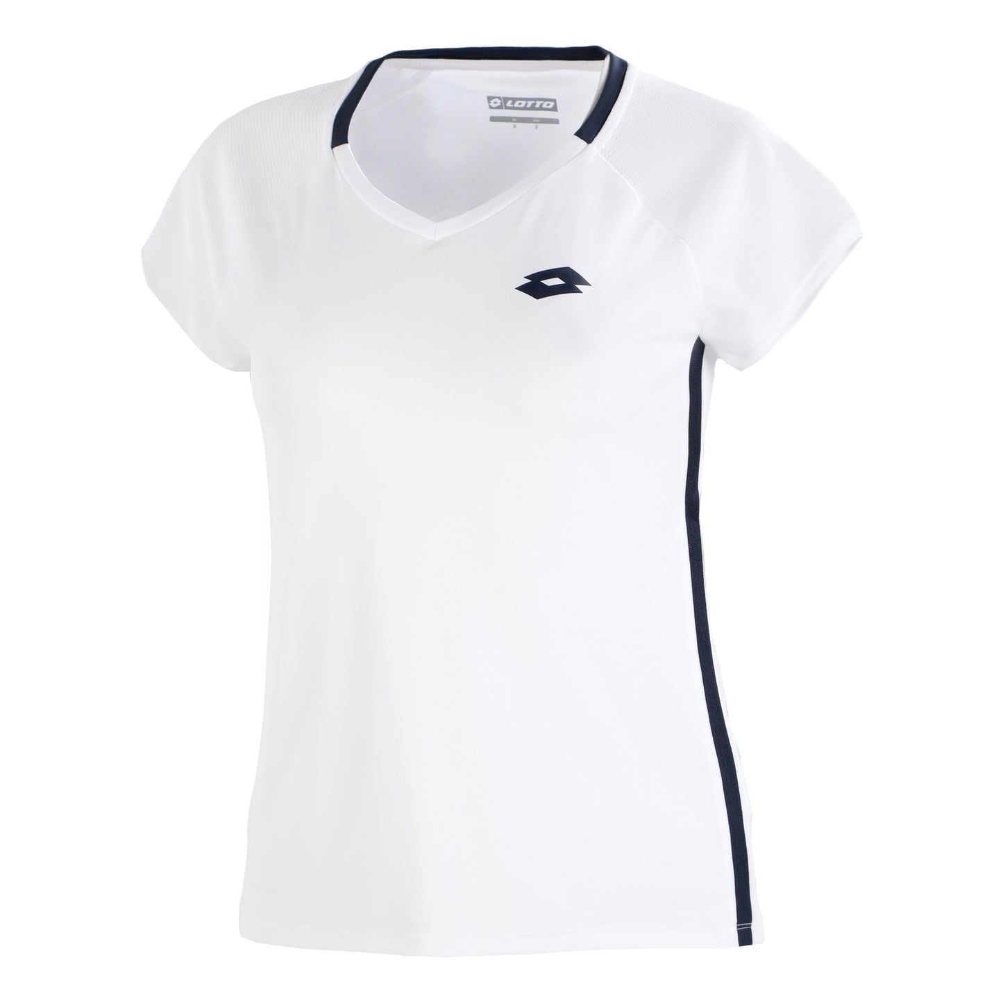 Lotto Squadra II PL T-Shirt Damen - weiß, dunkelblau Lotto Squadra II PL T-Shirt Damen - weiß, dunkelblau