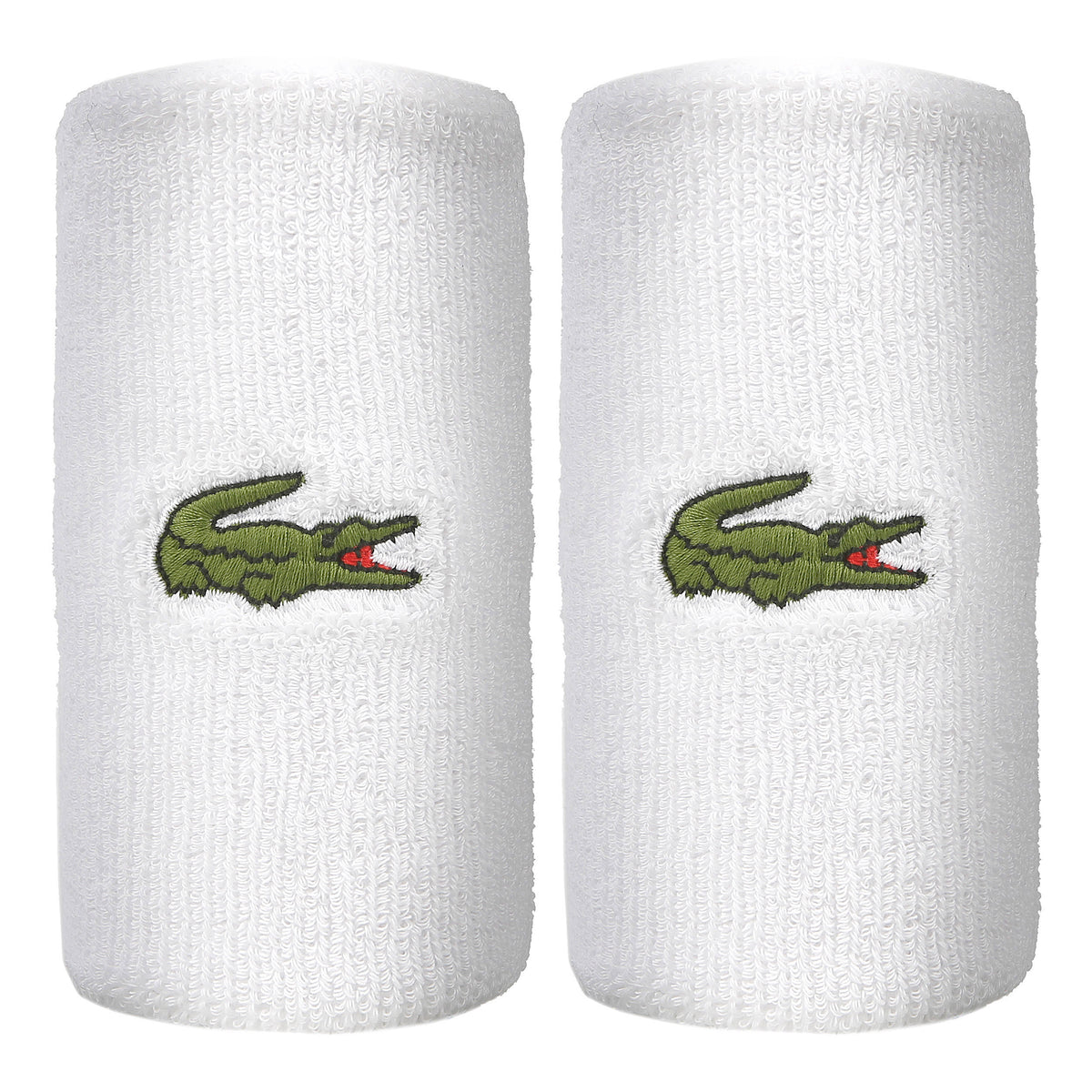 Lacoste Schweißband 2er Pack lang - weiß, grün Lacoste Schweißband 2er Pack lang - weiß, grün