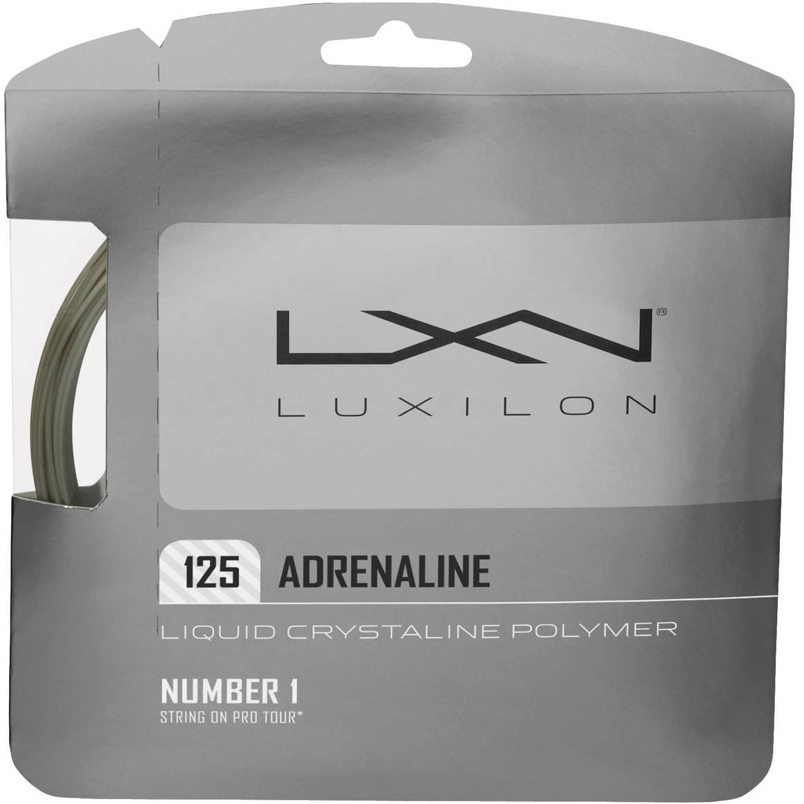 Luxilon Adrenaline Saitenset 12,2m - silber Luxilon Adrenaline Saitenset 12,2m - silber