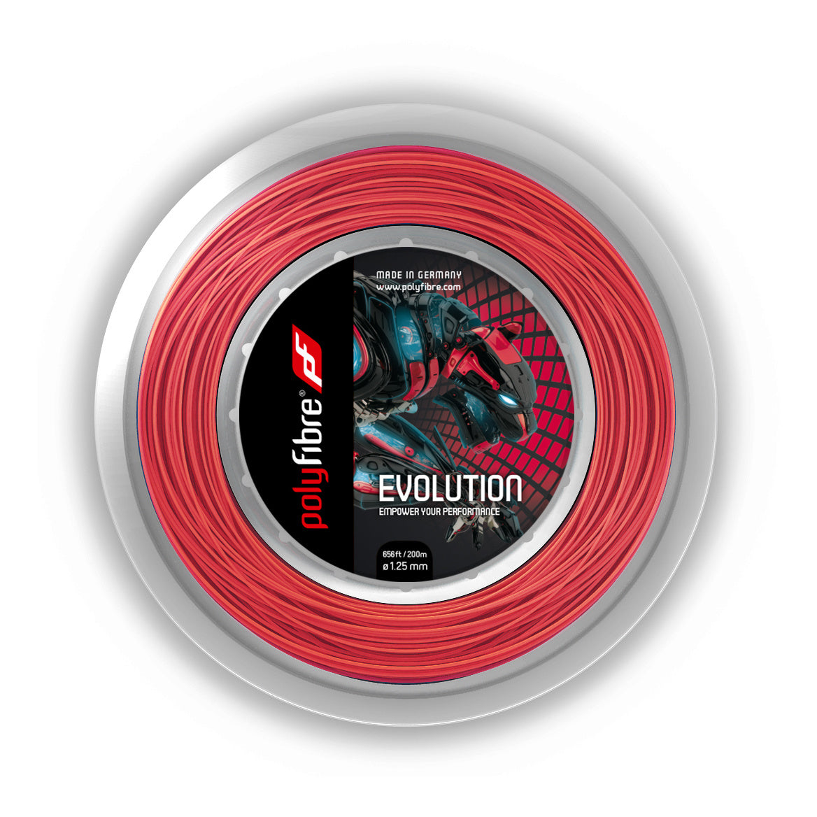 Polyfibre Evolution Saitenrolle 200m-Rot Polyfibre Evolution Saitenrolle 200m-Rot
