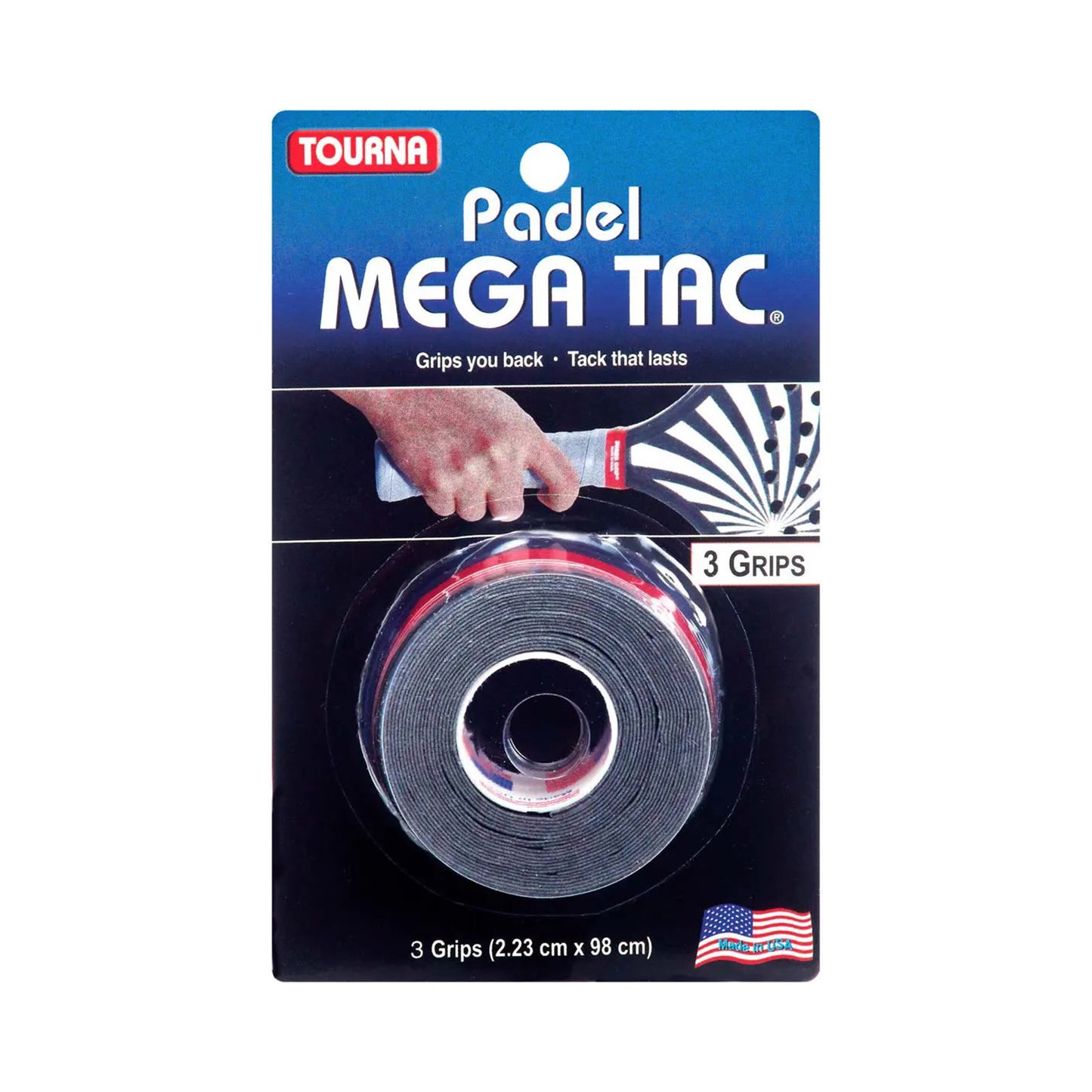 Tourna Padel Mega Tac 3er Pack-Schwarz Tourna Padel Mega Tac 3er Pack-Schwarz