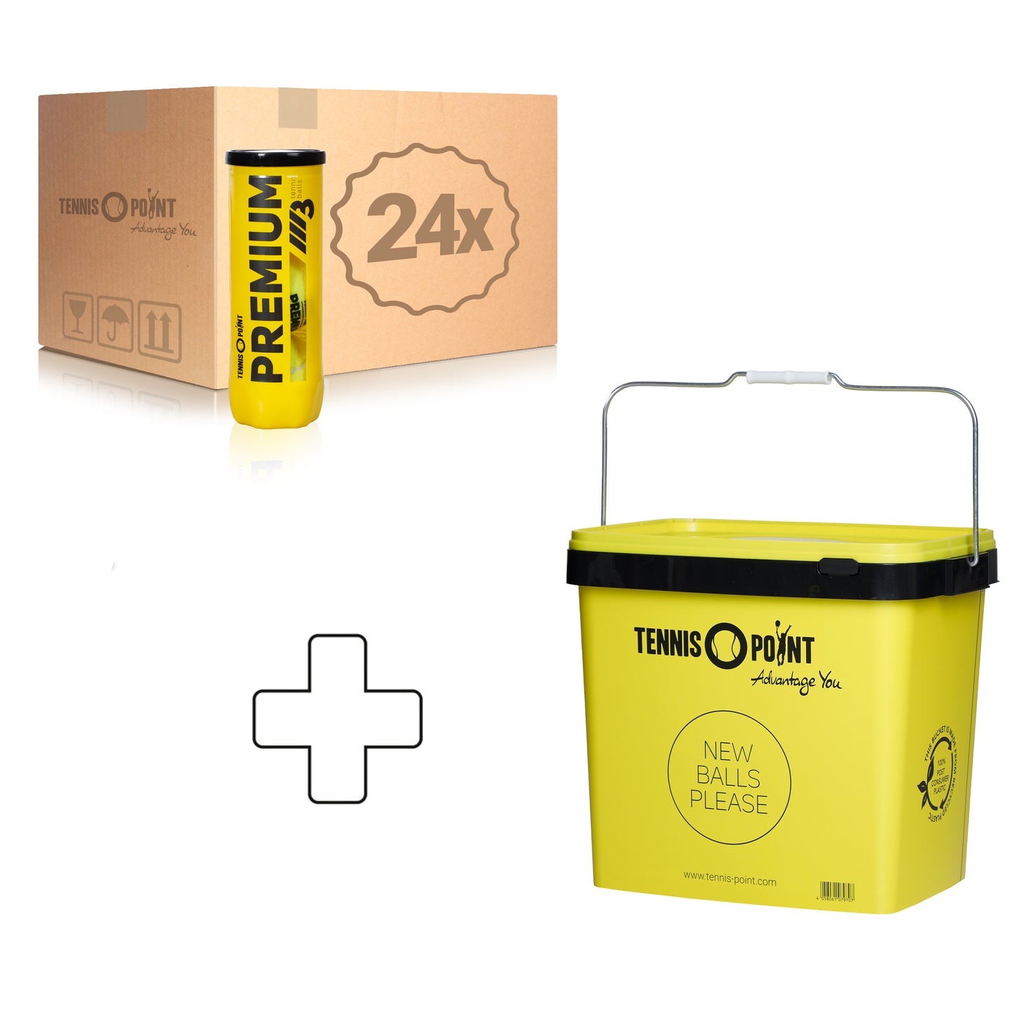 Tennis-Point 24x 3er Dose Premium Tennisball Tennis-Point 24x 3er Dose Premium Tennisball