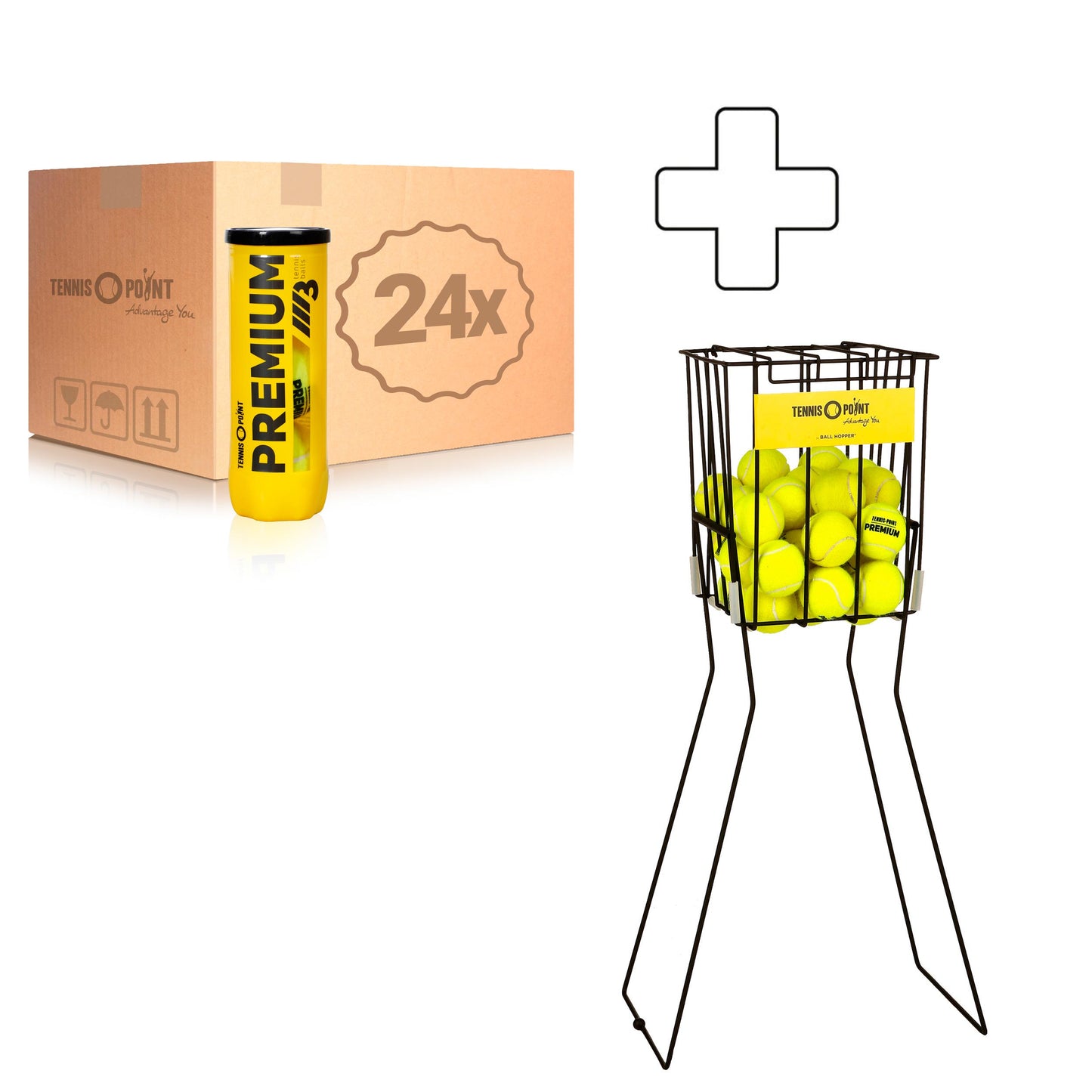 Tennis-Point 24x 3er Dose Premium plus Ballkorb Tennis-Point 24x 3er Dose Premium plus Ballkorb
