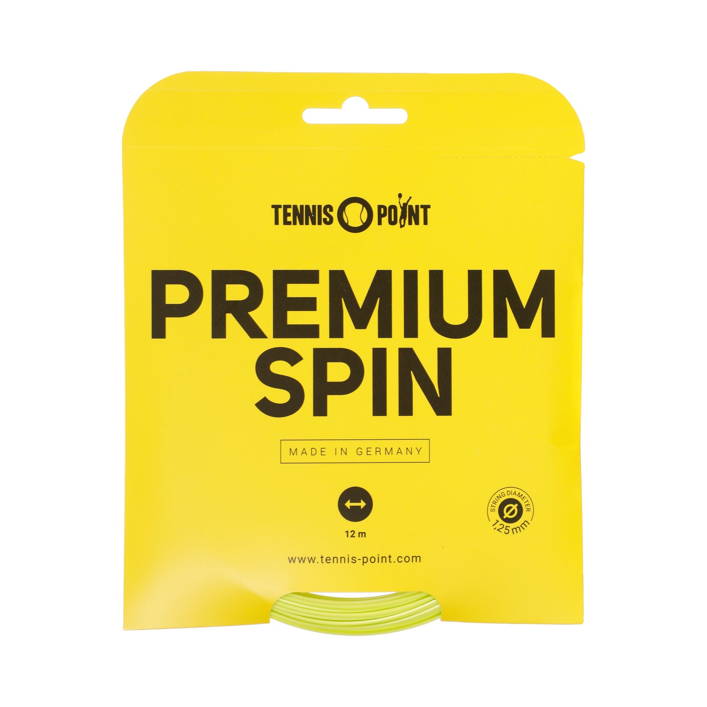 Tennis-Point Premium Spin Saitenset 12m-Limette Tennis-Point Premium Spin Saitenset 12m-Limette
