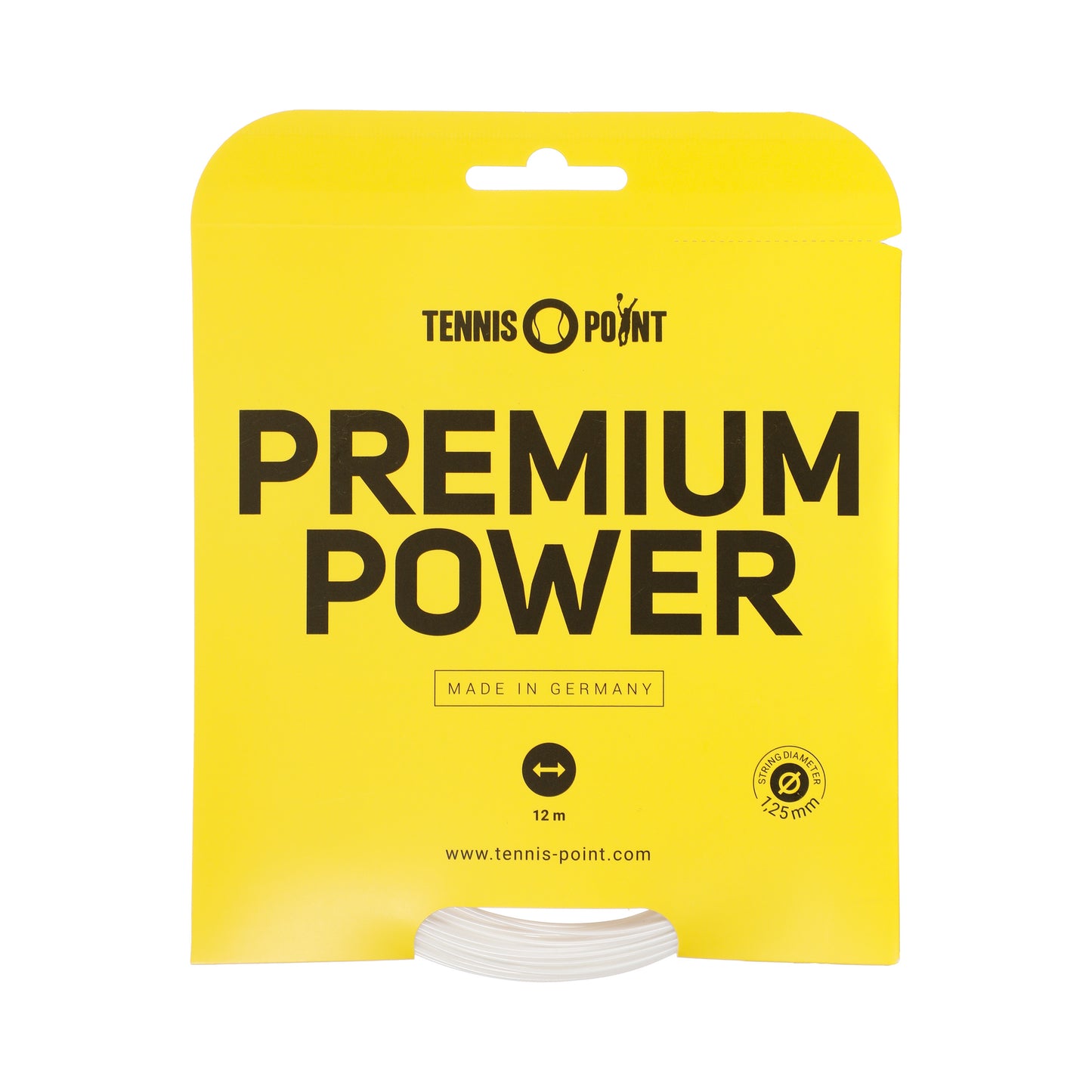 Tennis-Point Premium Power Saitenset 12m-Weiß Tennis-Point Premium Power Saitenset 12m-Weiß