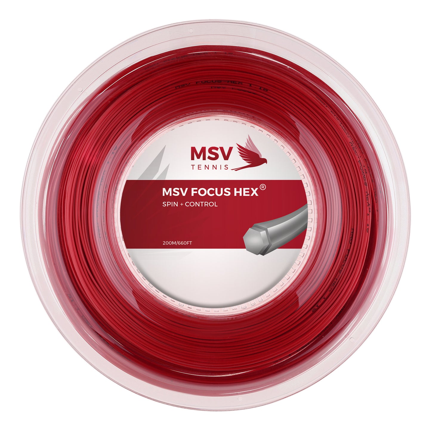 MSV Focus-HEX Saitenrolle 200m-Rot MSV Focus-HEX Saitenrolle 200m-Rot