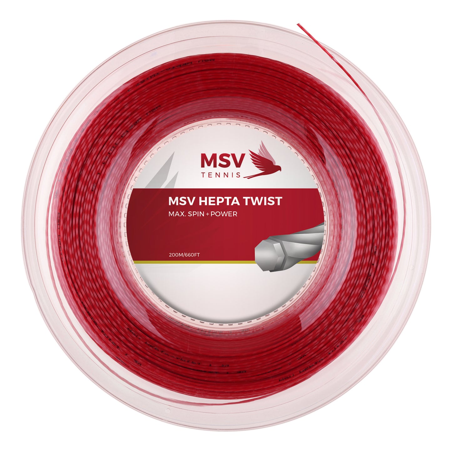 MSV Hepta-Twist Saitenrolle 200m-Rot MSV Hepta-Twist Saitenrolle 200m-Rot