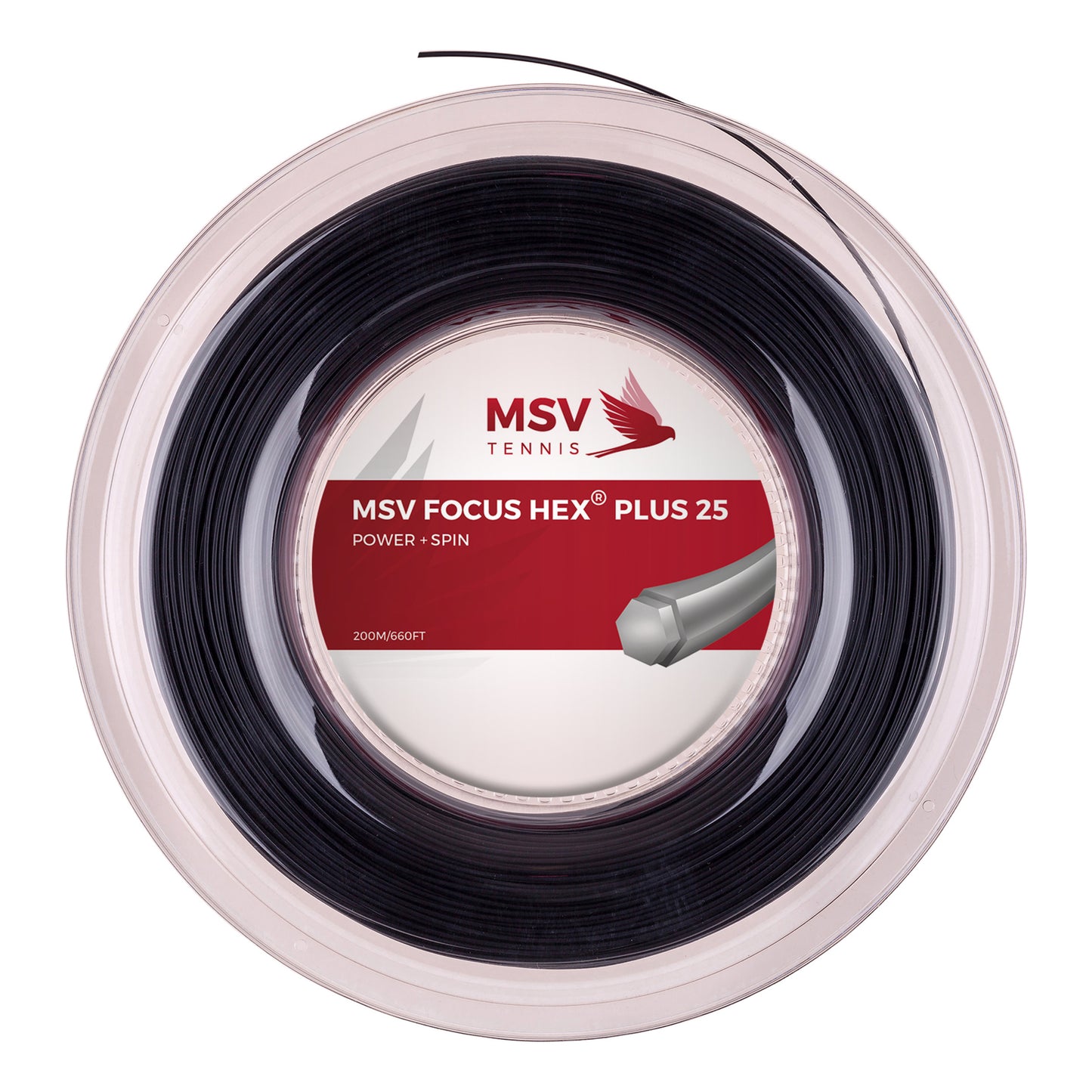 MSV Focus-HEX Plus 25 Saitenrolle 200m-Schwarz MSV Focus-HEX Plus 25 Saitenrolle 200m-Schwarz
