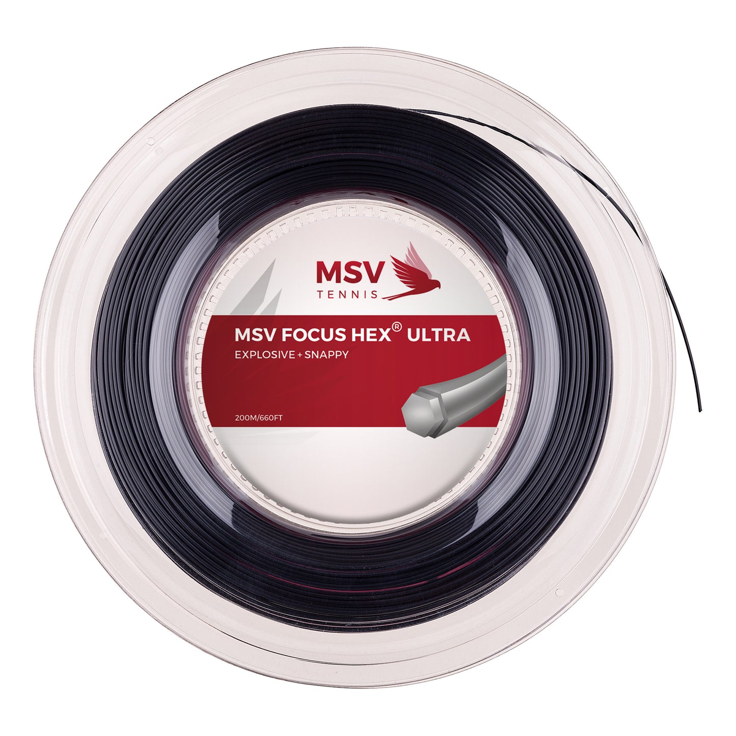 MSV Focus-HEX Ultra Saitenrolle 200m-Schwarz MSV Focus-HEX Ultra Saitenrolle 200m-Schwarz