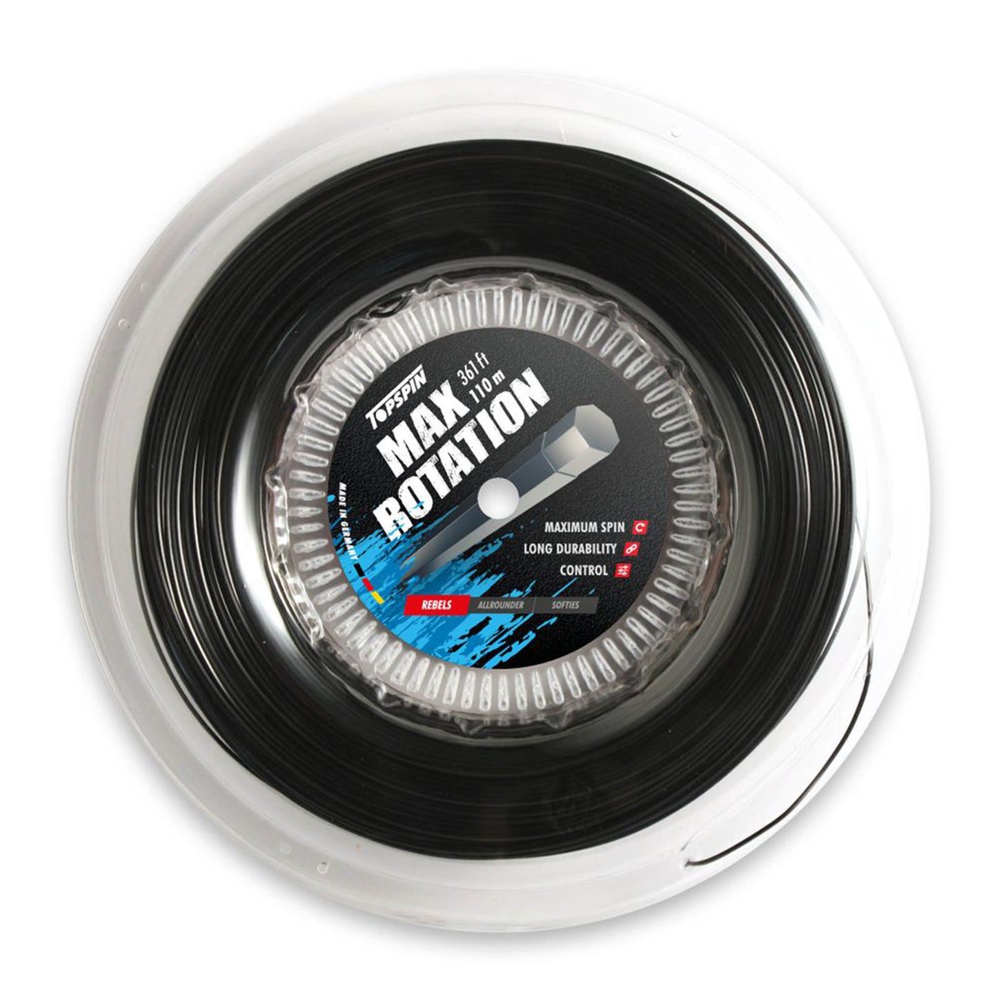 Topspin Max Rotation Saitenrolle 110m - schwarz Topspin Max Rotation Saitenrolle 110m - schwarz