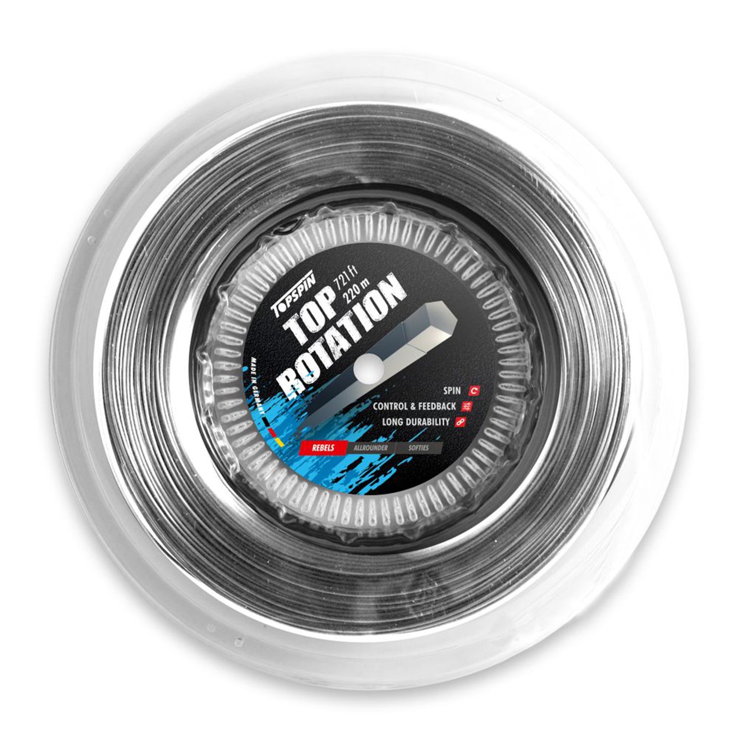 Topspin Top Rotation 220m Saitenrolle-Grau Topspin Top Rotation 220m Saitenrolle-Grau
