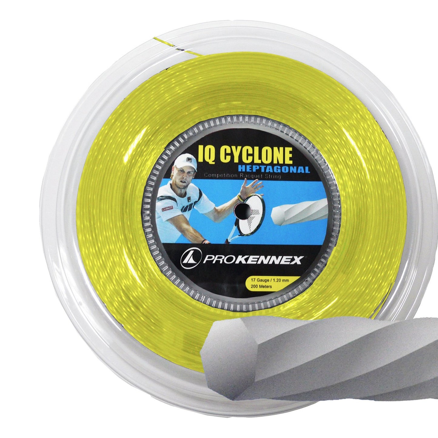 PROKENNEX IQ Cyclone Saitenrolle 200m-Gelb PROKENNEX IQ Cyclone Saitenrolle 200m-Gelb