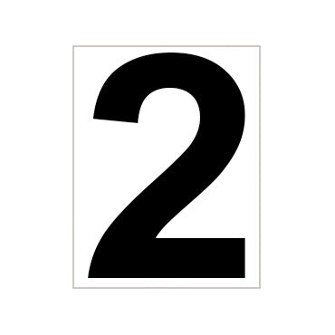 Tegra Platzziffer 2 Schild-Weiß,Schwarz Tegra Platzziffer 2 Schild-Weiß,Schwarz