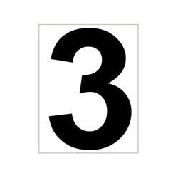 Tegra Platzziffer 3 Schild-Weiß,Schwarz Tegra Platzziffer 3 Schild-Weiß,Schwarz