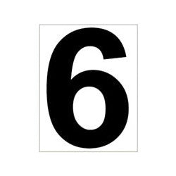 Tegra Platzziffer 6 Schild-Weiß,Schwarz Tegra Platzziffer 6 Schild-Weiß,Schwarz