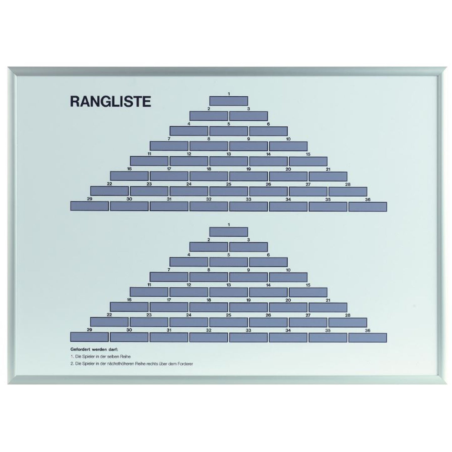 Tegra Tannenbaumtafel 2 Ränge Schild-Weiß Tegra Tannenbaumtafel 2 Ränge Schild-Weiß