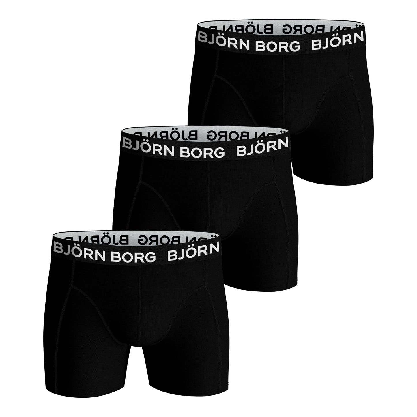 Björn Borg Stretch Boxer Short 3er Pack Herren-Schwarz Björn Borg Stretch Boxer Short 3er Pack Herren-Schwarz