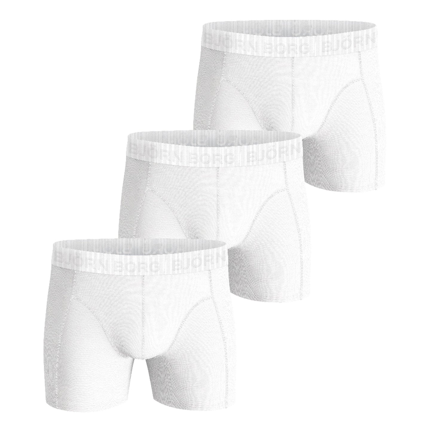 Björn Borg Stretch Boxer Short 3er Pack Herren - weiß, Björn Borg Stretch Boxer Short 3er Pack Herren - weiß,