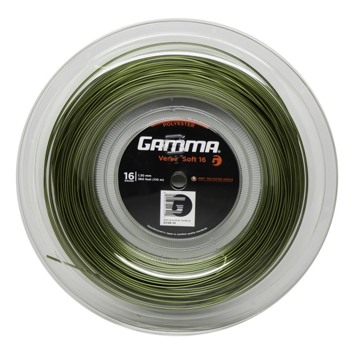 Gamma Verve Soft Saitenrolle 110m-Schwarz,Gelb Gamma Verve Soft Saitenrolle 110m-Schwarz,Gelb