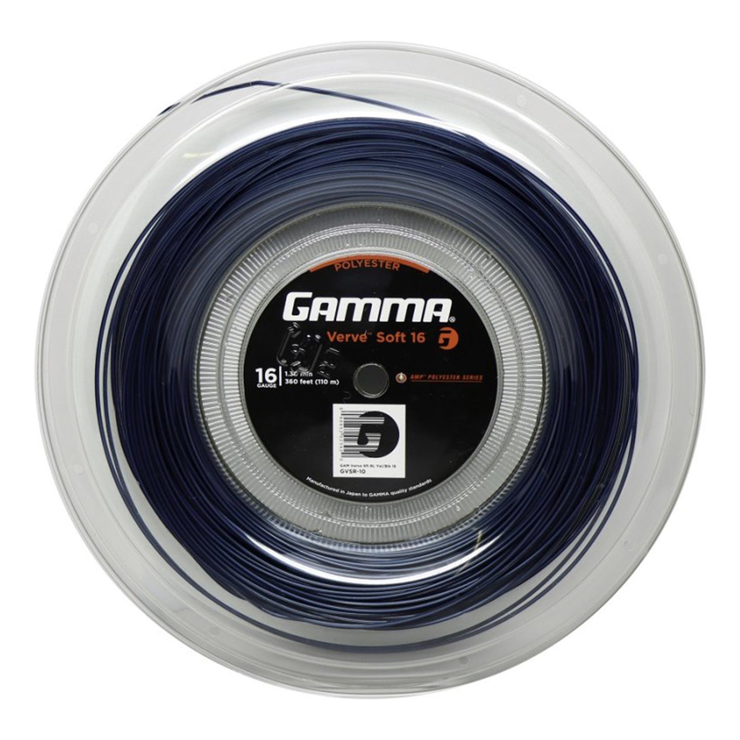 Gamma Verve Soft Saitenrolle 110m-Schwarz,Blau Gamma Verve Soft Saitenrolle 110m-Schwarz,Blau