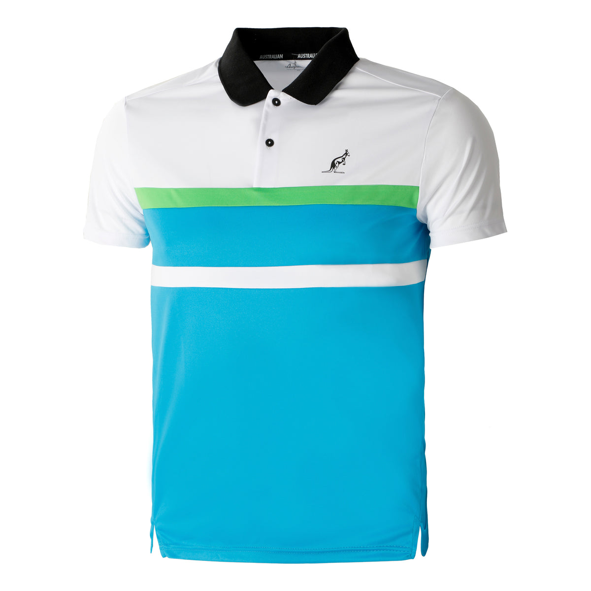 Australian Ace con Inserti in Contrasto Polo Herren - türkis, weiß Australian Ace con Inserti in Contrasto Polo Herren - türkis, weiß