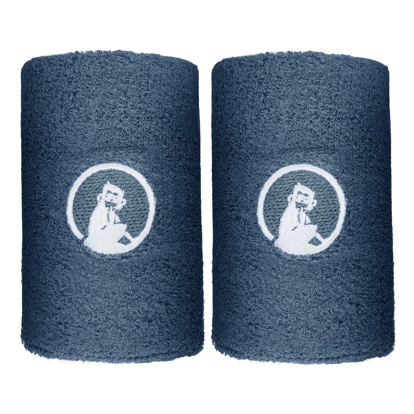 Quiet Please Schweißband 2er Pack lang - blau Quiet Please Schweißband 2er Pack lang - blau