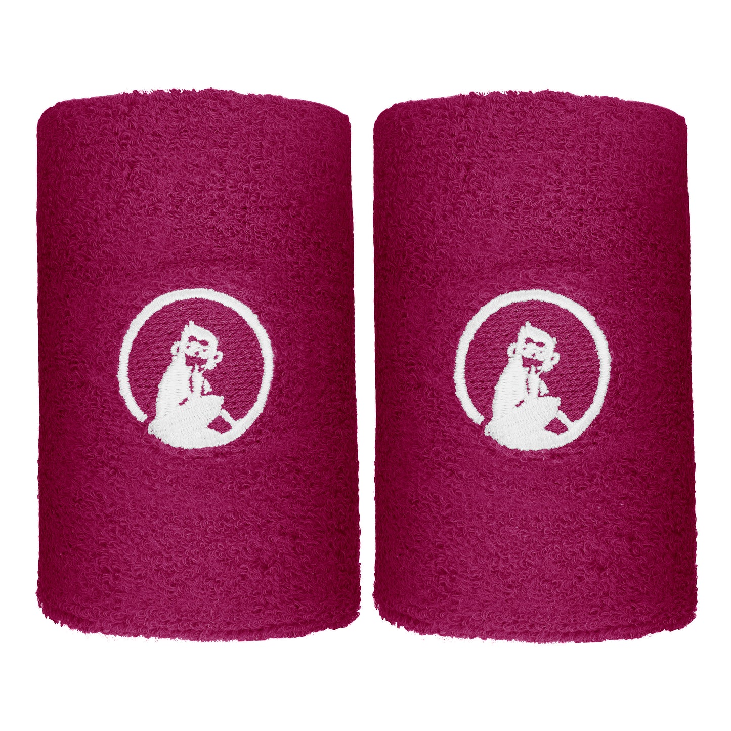Quiet Please Schweißband 2er Pack lang - pink, weiß Quiet Please Schweißband 2er Pack lang - pink, weiß