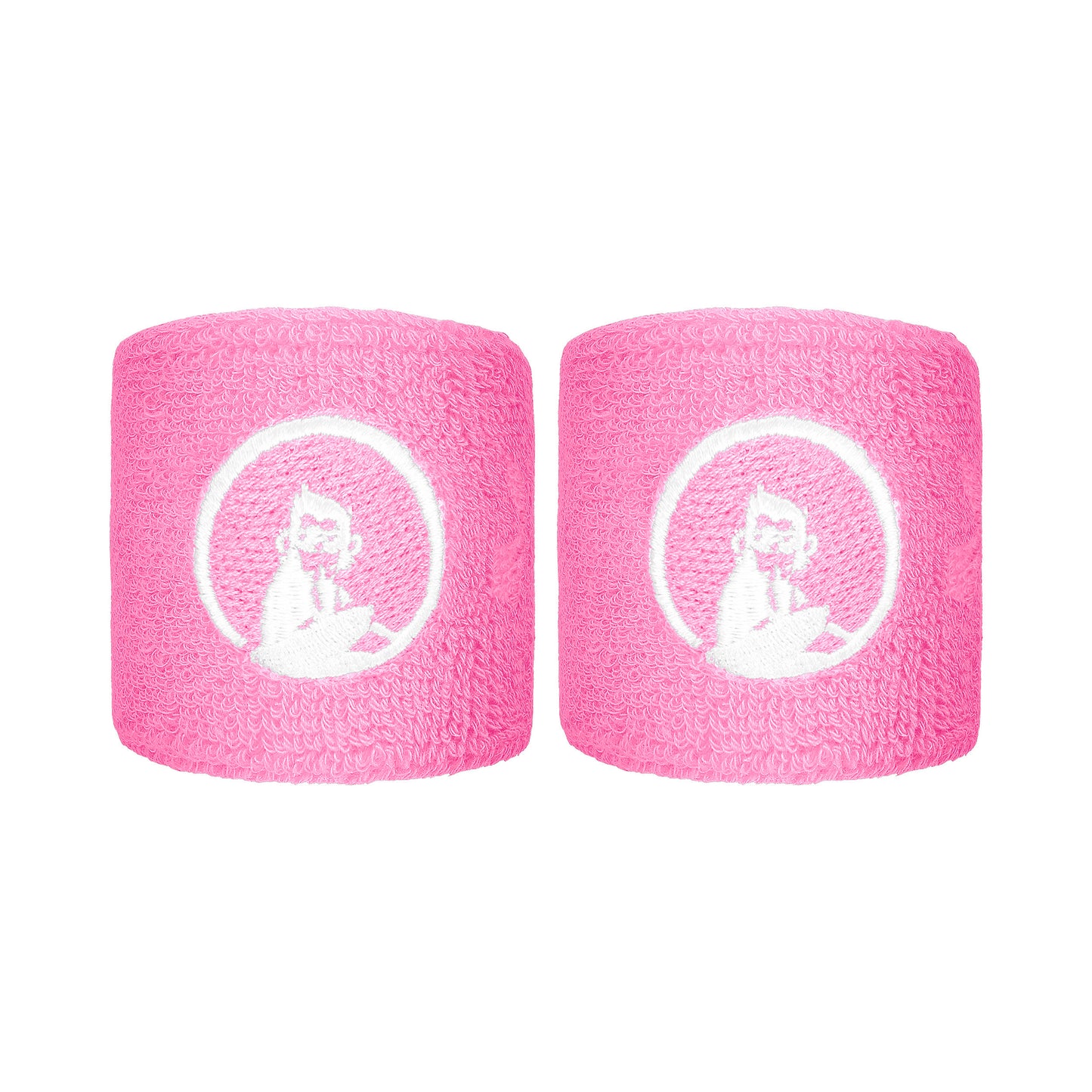 Quiet Please Schweißband 2er Pack kurz - pink, weiß Quiet Please Schweißband 2er Pack kurz - pink, weiß