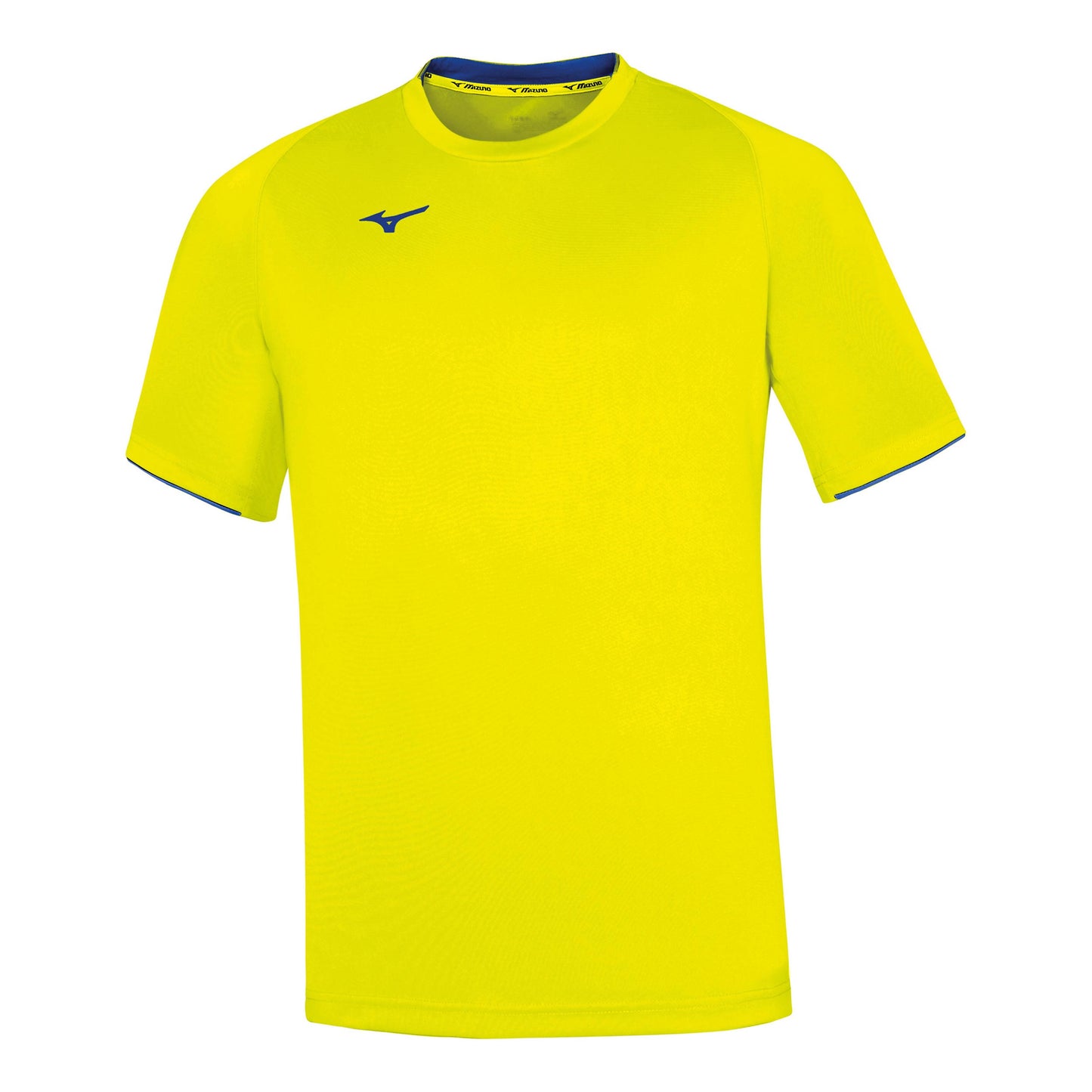 Mizuno Core T-Shirt Herren - neongelb, blau Mizuno Core T-Shirt Herren - neongelb, blau
