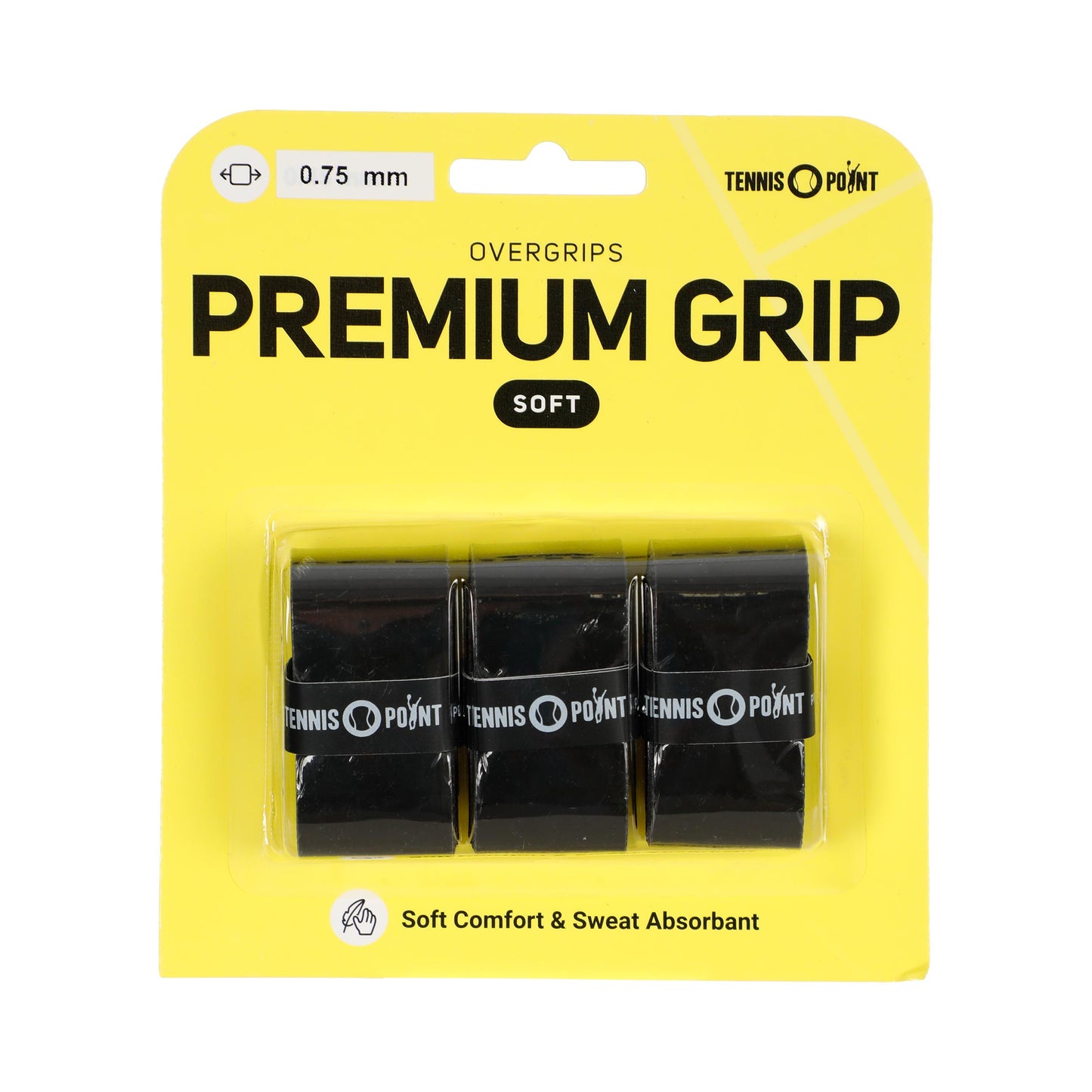 Tennis-Point Premium Soft 3er Pack - schwarz Tennis-Point Premium Soft 3er Pack - schwarz