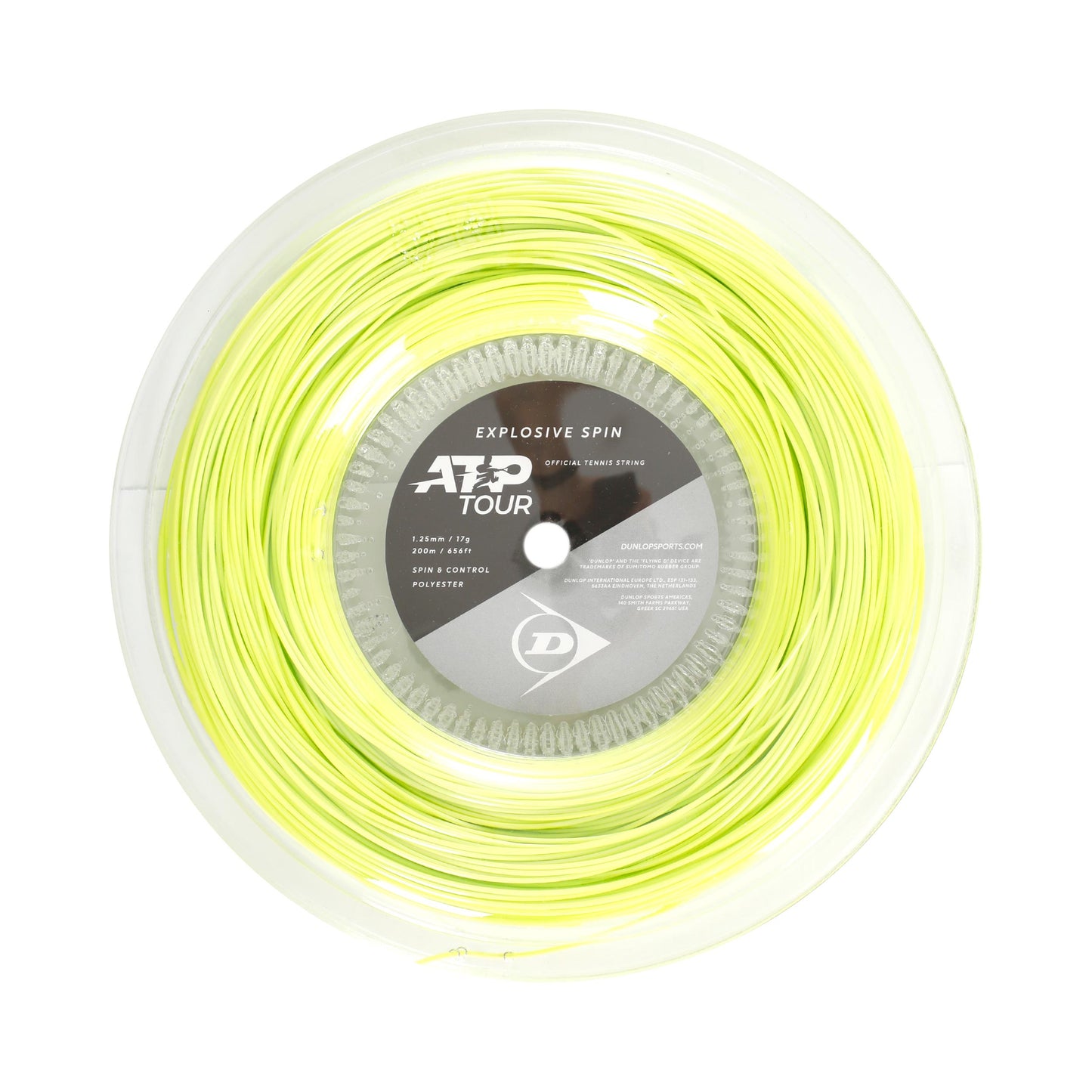 Dunlop Explosive Spin Saitenrolle 200m - gelb Dunlop Explosive Spin Saitenrolle 200m - gelb