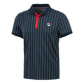 BB1 Stripes Polo Herren - dunkelblau, weiß