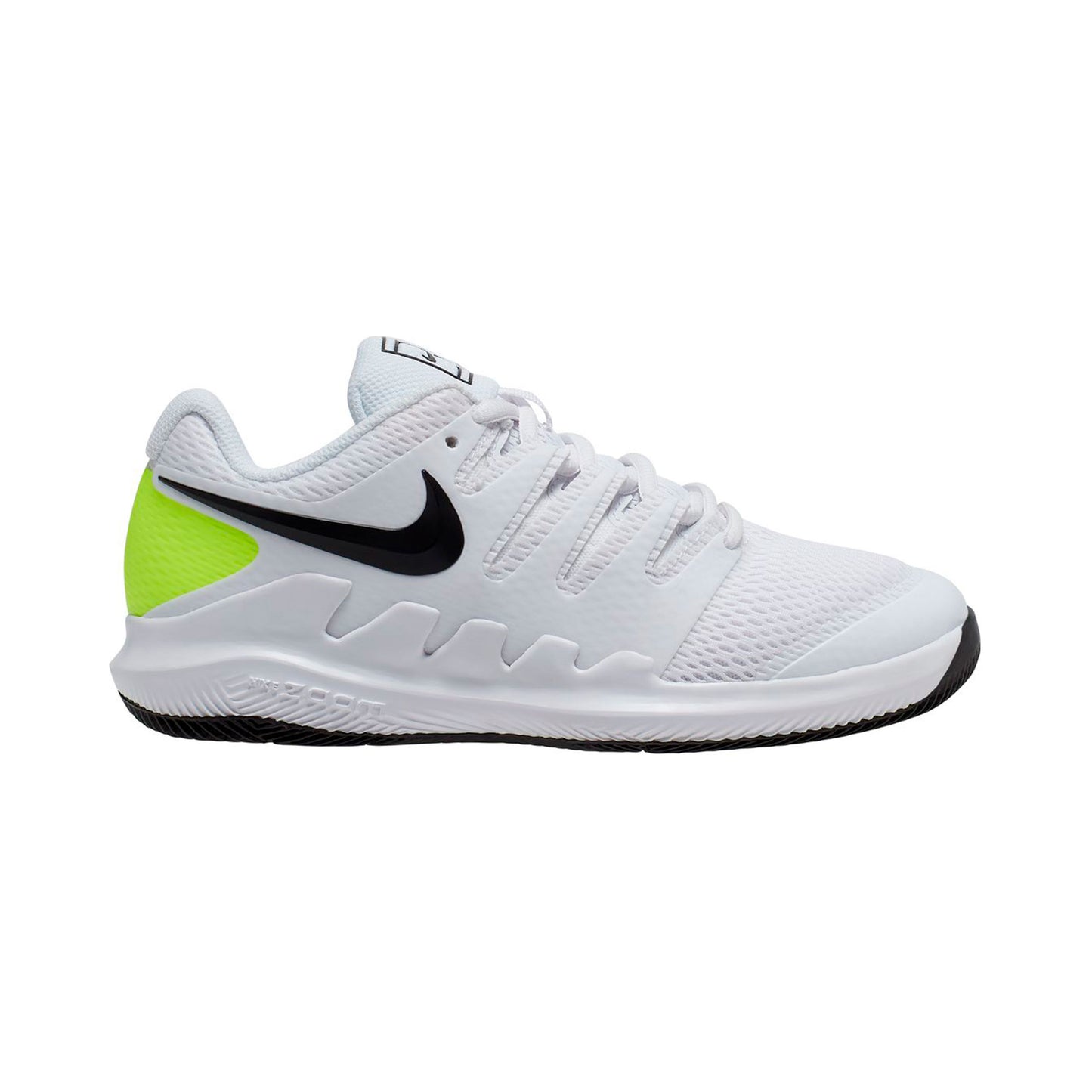 Nike Vapor X Allcourtschuh Kinder-weiß, neongrün